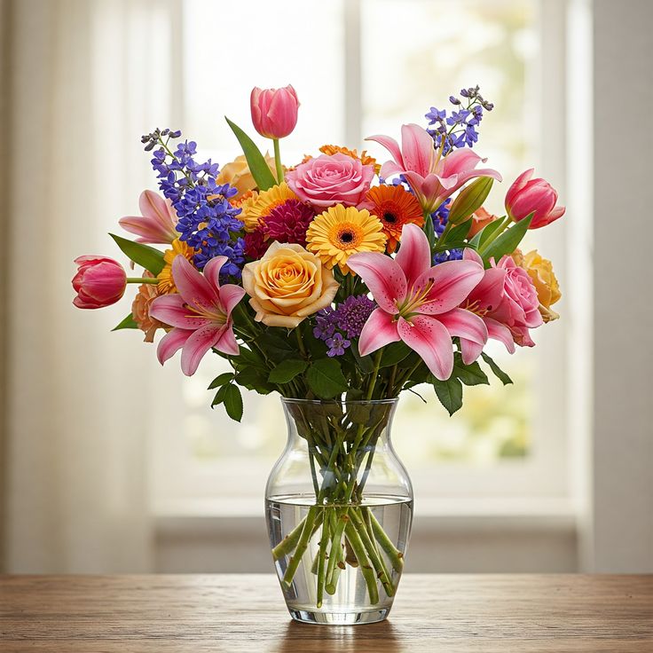 cuteflowers.jpg vrolijk boeket - Afbeelding 1